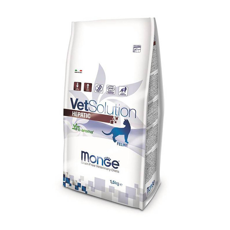 غذای خشک گربه مونژه مدل Monge Hepatic مناسب مشکلات کبدی وزن 1.5 کیلوگرم