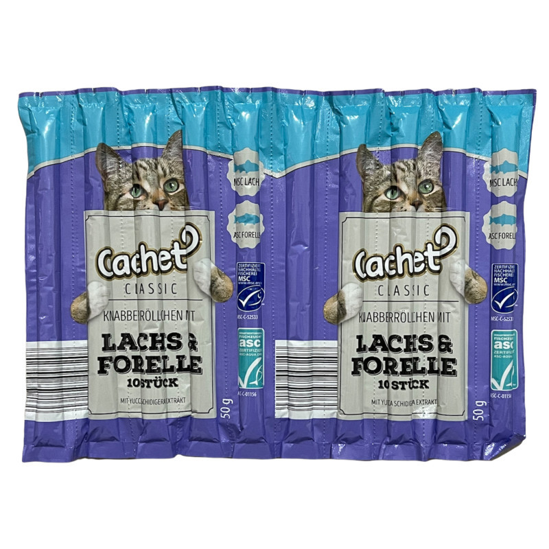 اسنک تشویقی گربه کچت مدل Lachs forelle بسته 10 عددی