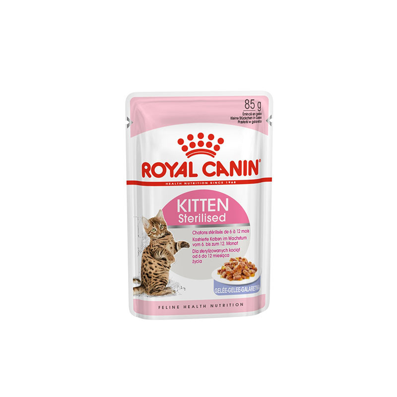 پوچ بچه گربه رویال کنین مدل Sterilised وزن 85 گرم