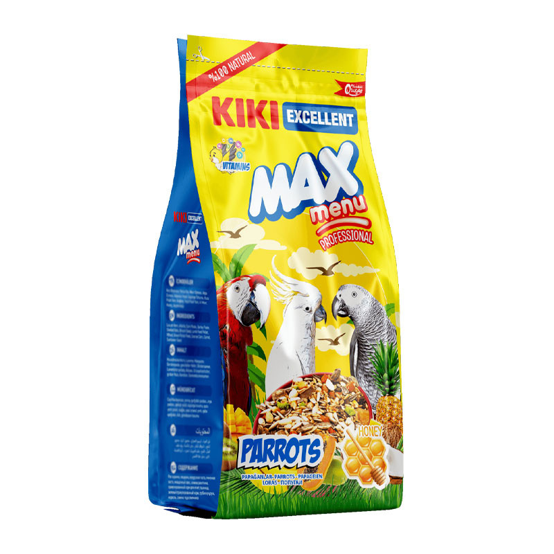 غذای کاسکو و طوطی سانان کیکی مدل Bird Max Menu Parrots وزن 1 کیلوگرم