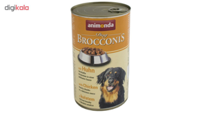 کنسرو سگ آنیموندا حاوی گوشت گوشت مرغ مدل BROCCONIS وزن 1240 گرم