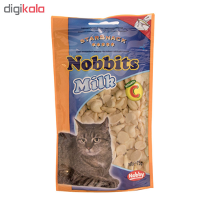 تشویقی گربه نوبی مدل Nobbits milk وزن 75 گرم