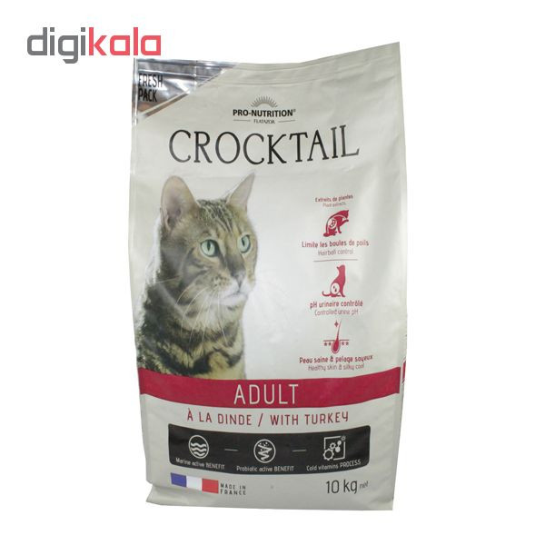 غذای خشک گربه فلاتازور مدل Crocktail Adult Turkey مقدار 10 کیلوگرم