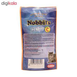 تشویقی گربه نوبی مدل Nobbits milk وزن 75 گرم