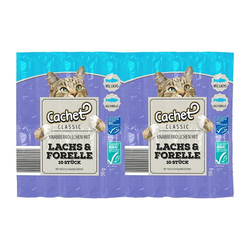 اسنک تشویقی گربه کچت مدل Lachs And Forelle بسته 10 عددی