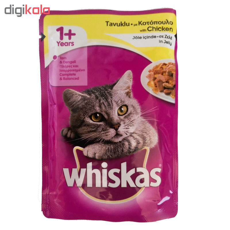 غذای پوچ گربه ویسکاس مدل chiken وزن 100 گرم