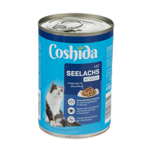 کنسرو غذای گربه کوشیدا مدل msc seelachs in sauce وزن 400 گرم