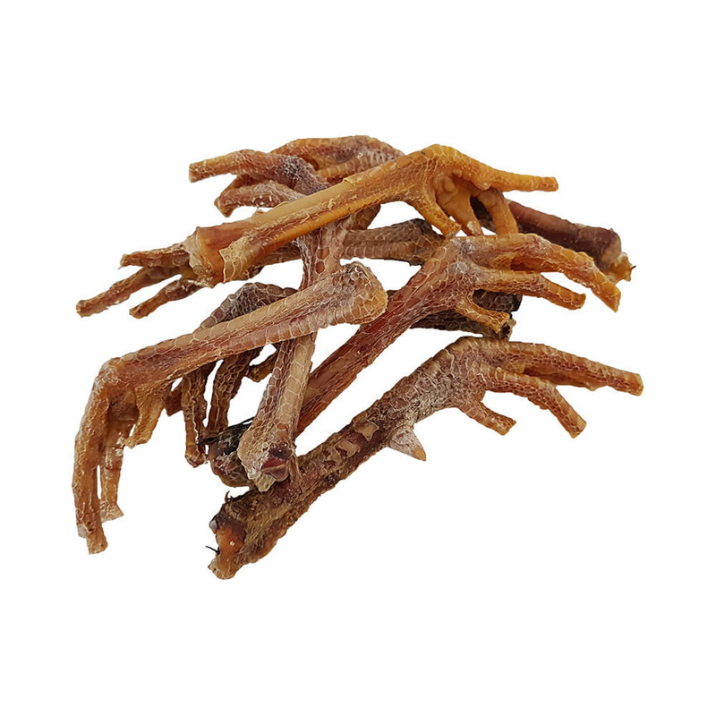 تشویقی سگ هاپومیل مدل پای بوقلمون کد Turkey Feet XL وزن 200 گرم