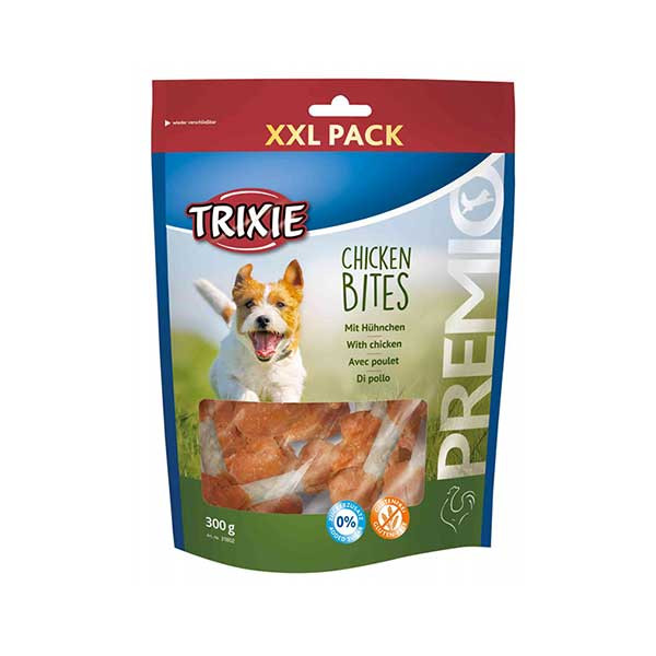 تشویقی سگ تریکسی مدل Chicken Bites وزن 300 گرم