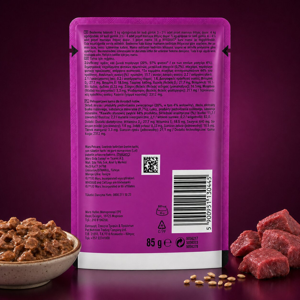 پوچ گربه بالغ ویسکاس مدل Pure Delight طعم گوشت گاو در ژله وزن ۸۵ گرم