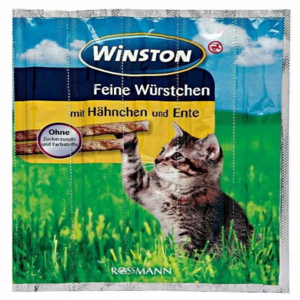 اسنک تشویقی گربه وینستون مدل Hahnchen & Ente کد 801 مجموعه 4عددی