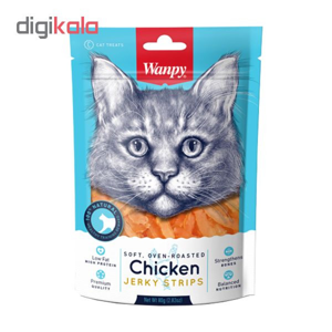 غذای تشویقی گربه ونپی مدل Chicken Jerky Strips وزن 80 گرم