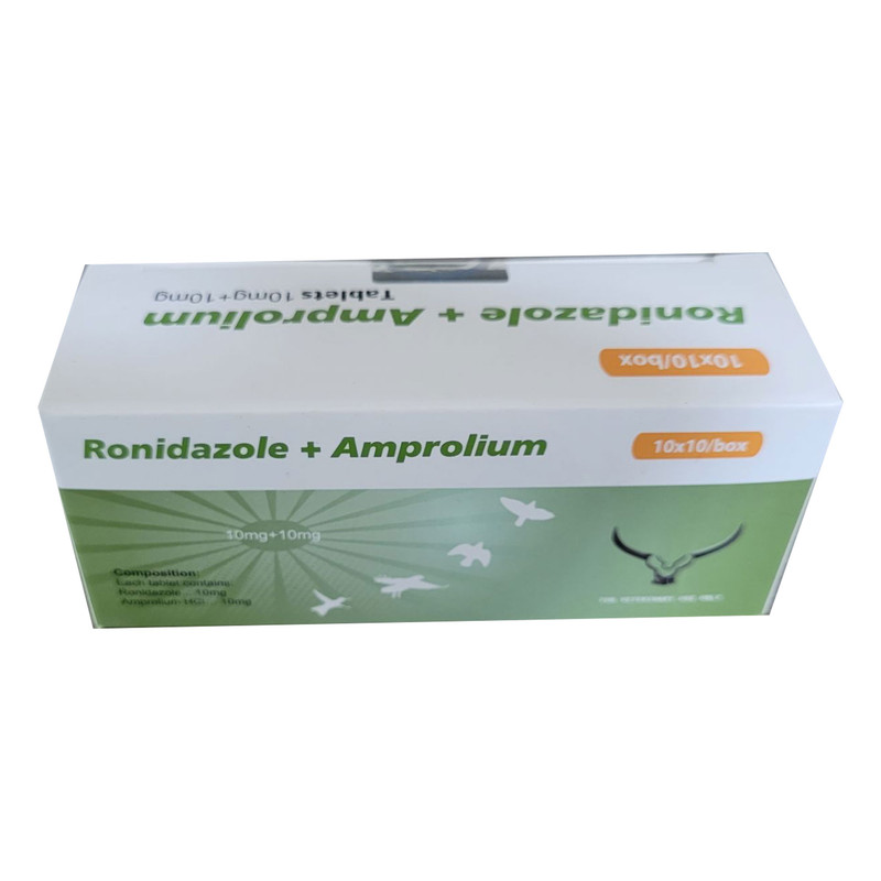 قرص مکمل پرندگان مدل ronidazole+amprolium بسته 100 عددی