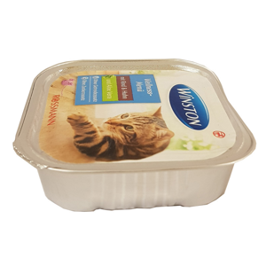 پوچ گربه وینستون مدل Rind&huhn وزن 100 گرم به همراه بستنی تشویقی گربه