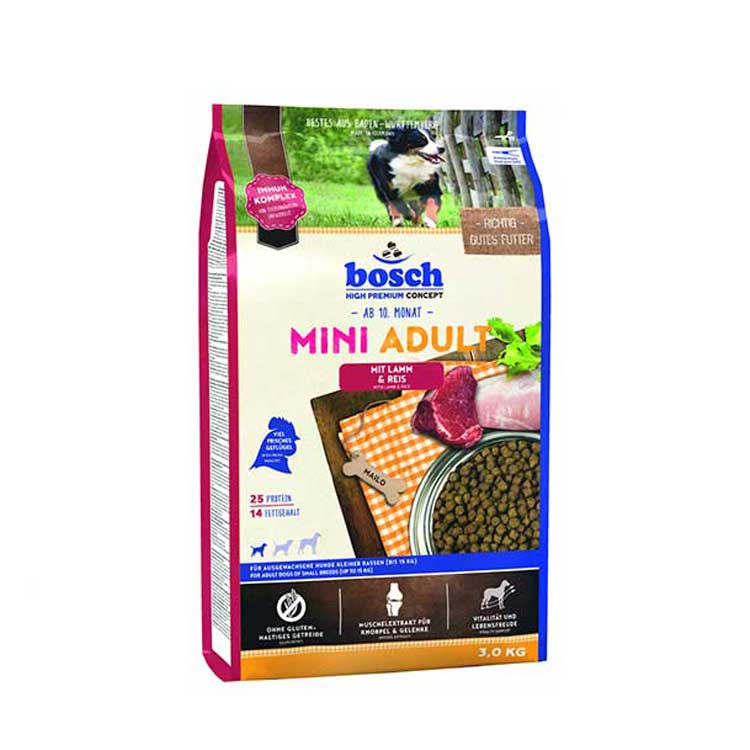غذای خشک سگ بوش مدل mini adult وزن 3 کیلوگرم