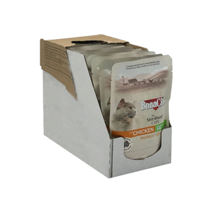 غذای پوچ گربه بوناسیبو مدل Chicken وزن 85 گرم مجموعه 12 عددی