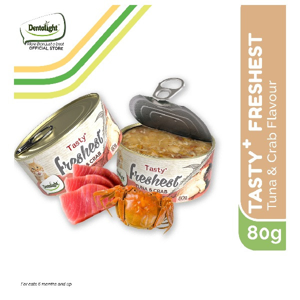 کنسرو غذای گربه دنتالایت مدل TUNA CRAB وزن 80 گرم بسته 6 عددی