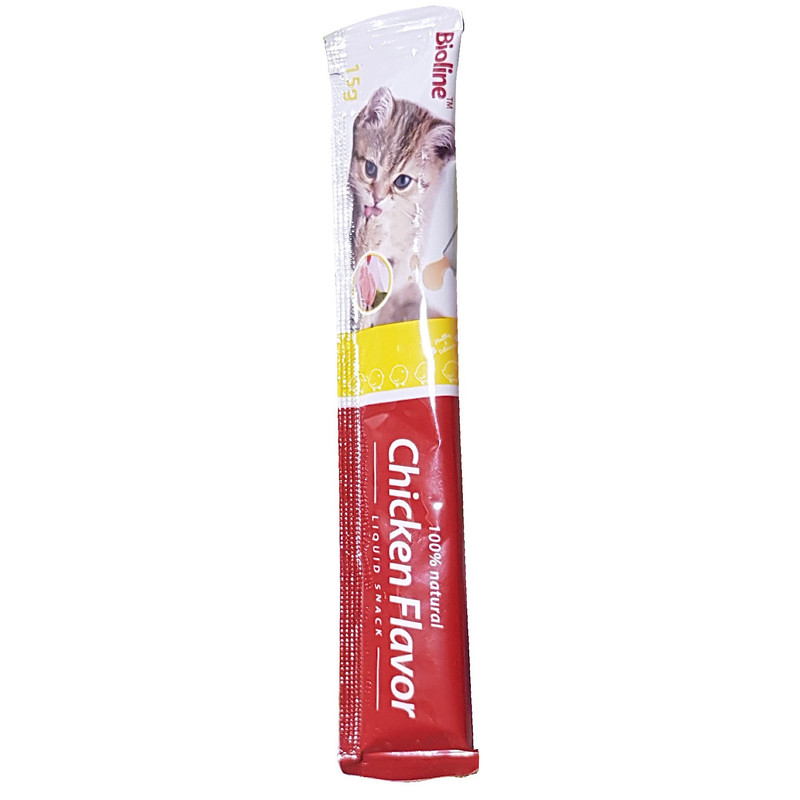 بستنی گربه بیولاین مدل chicken flavor وزن 15 گرم