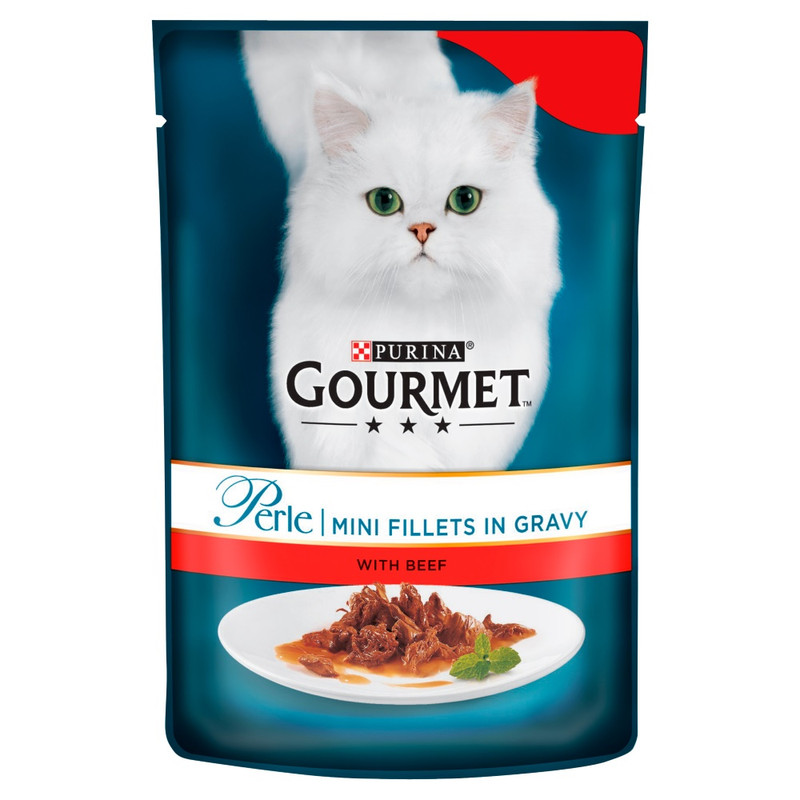 پوچ گربه گورمت مدل گوشت وزن 85 گرم