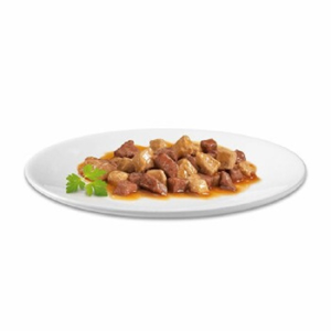 کنسرو غذای گربه گورمت مدل ِمرغ و جگر وزن 85 گرم بسته 12 عددی