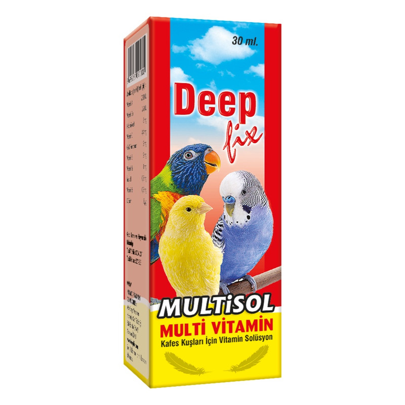 قطره مولتی ویتامین پرنده بایو پت اکتیو مدل Multisol حجم 30 میلی لیتر